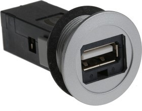 09454521901, Straight, Panel Mount, Socket Type A 2.0 USB Connector