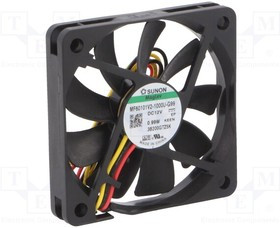 MF60101V2-G99-A, Вентилятор: DC, осевой, 12ВDC, 60x60x10мм, 24,12куб.м/ч, 25дБА, Vapo