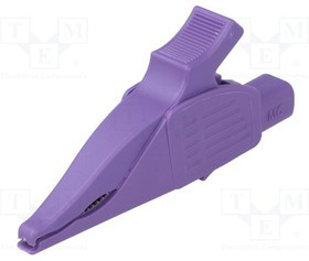XDK-1033-26, Щуп-зажим фиолетовый 4мм Щупы-зажимы "крокодил"
