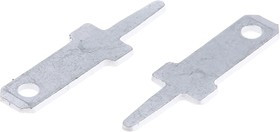 1267, PC QUICK-FIT Uninsulated Male Spade Connector, PCB Tab, 2.79 x 0.5mm Tab Size