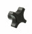 2820CS, FOUR ARM CLAMPING KNOB, PHENOLIC, 38MM