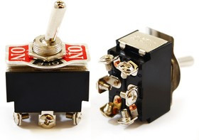 KN3(B)-203AA-A3, Тумблер ON-OFF-ON (15A 250VAC) DPDT 6P