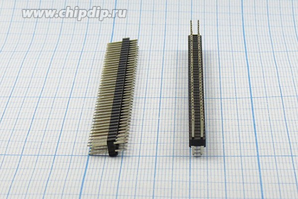 Разъем PLD-2x40 вилка, шаг P2.54, контакты 80P, монтаж на плату