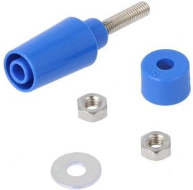 73098-6, Test Plugs &amp; Test Jacks 4mm MOUNTING SAFETY JACK BLUE