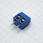 DG301-5.0-02P-12 (KLS2-301-5.00-02P-2S), Клеммник винтовой, 2-контактный, 5мм, прямой