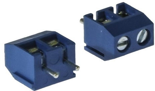 DG301-5.0-02P-12 (KLS2-301-5.00-02P-2S), Клеммник винтовой, 2-контактный, 5мм, прямой