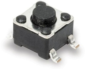 PTS647SM38SMTR2LFS, Switch Tactile N.O. SPST Round Button Gull Wing 0.05A 12VDC 100000Cycles 1.77N S