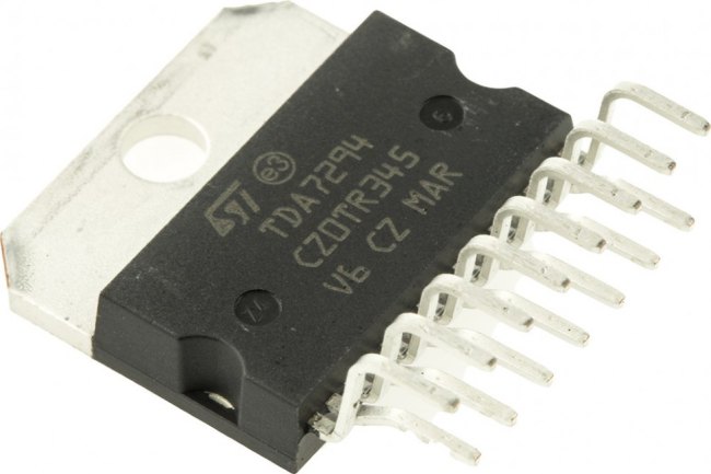 TDA7294V, Усилитель низкой частоты 100В-100Вт DMOS с MUTE/ST-BY [MULTIWATT-15]