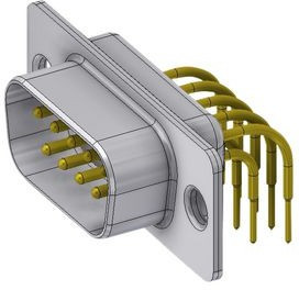 DT09PYC/2, D-Sub plug, Plug, DE-9, PCB Pins