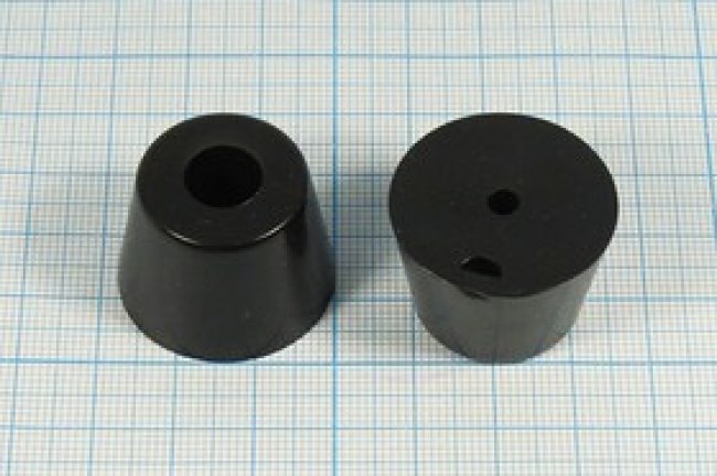 Ножка приборная 28x21, h-20/отверстие 3,8x9,7, пластик, NF-014