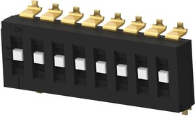 TDS08SGRNTR04, DIP Switches / SIP Switches TRI-STATE DIP 8P G RECESS T&amp;R