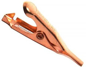 BU-34M, Test Clips Micro-Alligator Copper Clip SS Spg/RVT - 5 Amp