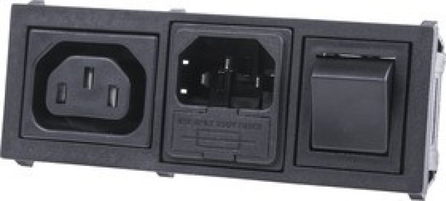 BZH11/Z0000/10, AC Power Entry Modules Polysnap Power Inlet Module