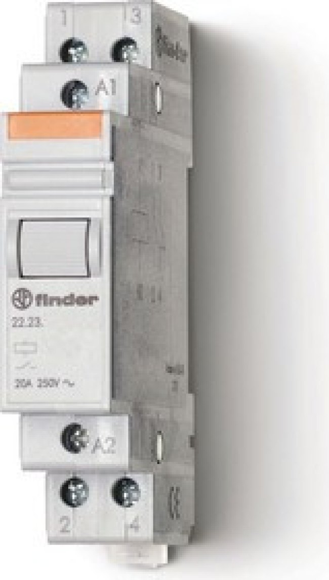 Finder, Модульное реле 1НО+1НЗ 20А 230В AC 222382304000 Finder, Модульное реле 1НО+1НЗ 20А 230В AC 222382304000