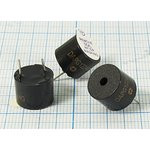 Зуммер магнитоэлектрический с генератором, размер 12x10, напряжение 24В, частота 2.4кГц, контакты 2P