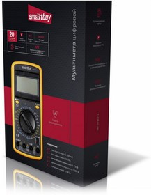 Мультиметр DT9201A, противоуд., многофункц., в компл: щупы, крона, Smartbuy tools (SBT-DT9201A)/40