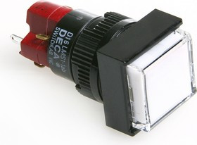 D16LMS1-1ABOW, Кнопка без фиксации,щитовые (5A 250VAC), без подсветки