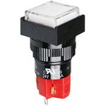 D16LMS1-1ABOW, Кнопка без фиксации,щитовые (5A 250VAC), без подсветки