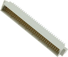 1-1393644-6, Conn DIN 41612 PIN 96 POS 2.54mm Solder RA Thru-Hole Tray