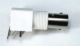 364A595BL, RF Connectors / Coaxial Connectors BNC R/A PC JACK, LOW PROF WHT