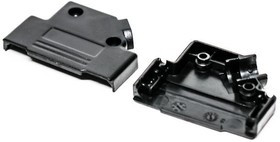 971-025-010R011, D-Sub Backshells 25P 45 DEGREE BLACK PLASTIC