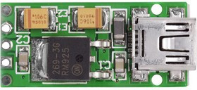 MIKROE-658, USB Reg Board, Встраиваемый стабилизатор напряжения, Uвх=5В(USB), Uвых=5В/3.3В