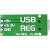 MIKROE-658, USB Reg Board, Встраиваемый стабилизатор напряжения, Uвх=5В(USB), Uвых=5В/3.3В