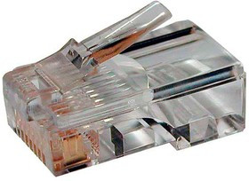 Коннектор Hyperline (PLUG-8P8C-U-C5-100) UTP кат.5e RJ45 прозрачный (упак.:100шт)