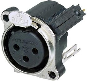 NC3FBV2-SW, XLR Connectors 3P FEM, Vert PCB