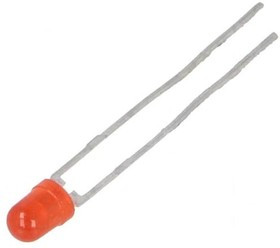 TLHR4400-AS12Z, Standard LEDs - Through Hole Red 13mcd; 3mm 612-625nm; 2V Typ