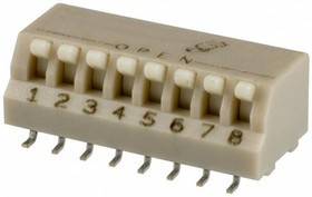 76HPSB08GWRT, DIP Switches / SIP Switches DIPSwitch SPST Piano DIP Gull Wing 8 Pos