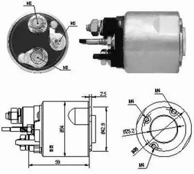 46159, Втягивающее реле стартера 46159, Втягивающее реле стартера