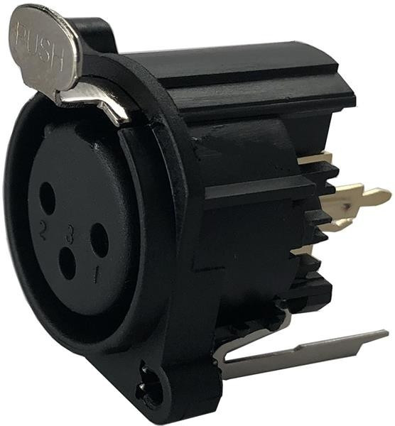 IO-XLR3-F-EV, XLR CONNECTOR, JACK, 3POS, PCB