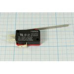 Переключатель концевой 29x10 x16мм, 220В, 16А, SPDT, планка 51мм, KW1-103B, клеммы 6.3мм;№1733 ПКонц