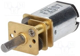 POLOLU-992, Двигатель: DC, с редуктором, LP, 6ВDC, 360мА, Ось: D профиль, 100: 1