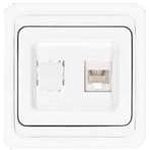 Розетка компьютерная 1-м СП Валери бел. UNIVersal В0035