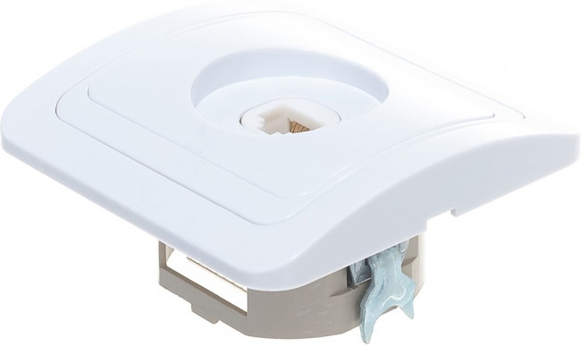 Розетка компьютерная 1-м СП Валери бел. UNIVersal В0035