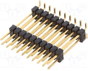 SL16SMD182.20G, Штыревая планка, штыревой, "папа", PIN: 20, прямой, 2,54мм, SMT