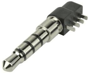 SP-3541, Phone Connectors audio plug 3.5mm RT 4 conductor TH