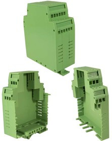 TC-604, Корпус для РЭА на DIN-рейку ТС-604, крепление 35 мм, АБС пластик, зеленый