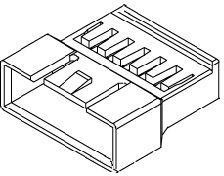 35184-0300, Conn Housing PL 3 POS 2.5mm Crimp ST Cable Mount Natural Bag