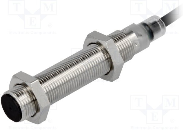 E2BM12LS02WPB12M, Датчик индуктивный, 10-30ВDC, М12, Подключение провод 2м, IP67