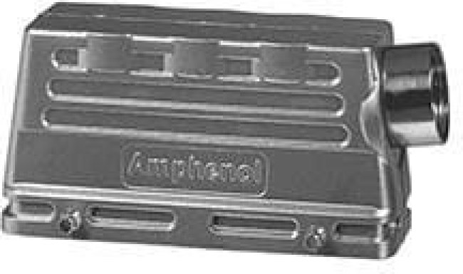 C146 10G024 500 1, Heavy Duty Power Connectors Side Entry Hood Dual 64 Way Heavy Mate