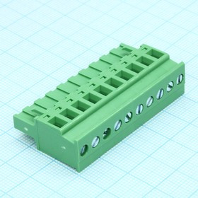 2EDGKA-5.08- 10P-14-00A(H), Разъемный клеммный блок 10 контактов шаг 5.08мм