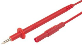 934259101, 4 mm lead With Spring Probe Male, 1000V ac/dc, 16A, 1m Lead Length