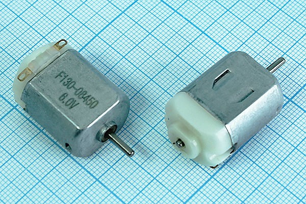 Двигатель 6В, 0,025А, левый, скорость(об/мин) 2800, размер 20x25m38, F130-08450
