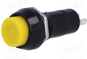 PS11BYL, Переключатель: кнопочный, Пол: 2, SPST-NO, 1A/250ВAC, OFF-(ON)