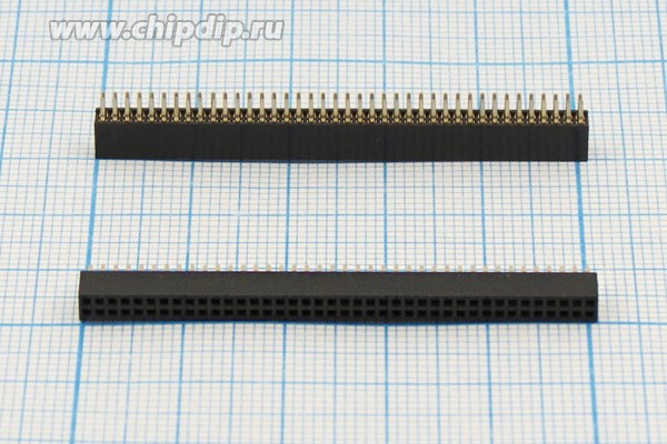 Разъем PBL-2x40 розетка, шаг P1.27x1.27, контакты 80P, монтаж на плату