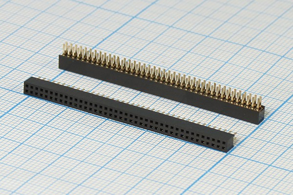 Разъем PBL-2x40 розетка, шаг P1.27x1.27, контакты 80P, монтаж на плату