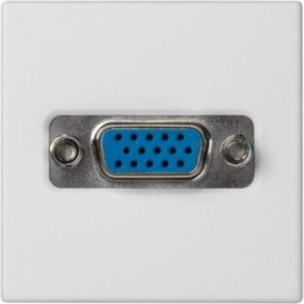 Плата с разъёмом VGA Simon, D-sub, 15 pin, К45, винтовой зажим, мама, белый K100B-9
